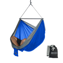 Foldable Hanging Chair - Portable Hammock Chair - Blue-Grey