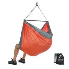 Foldable Hanging Chair - Portable Hammock Chair - Orange-Grey